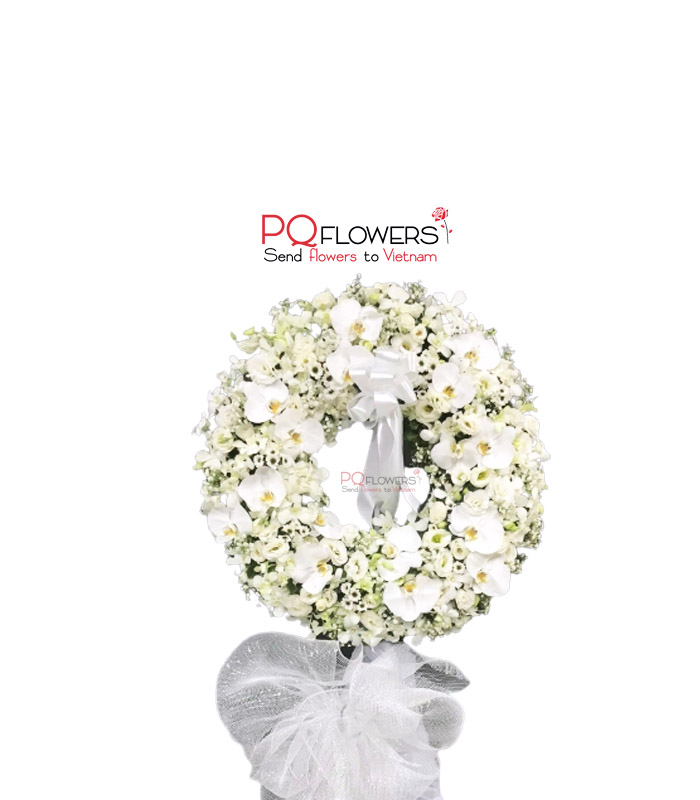 Vietnamese funeral flowers - Prayers to Heaven 8356 - Send Flowers & Gifts online to Vietnam | Flower Delivery in VietNam | Phu Quy Flowers