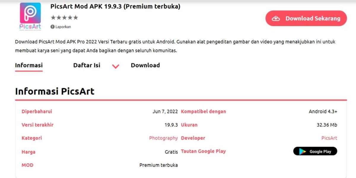Download PicsArt Mod APK 2022 gratis di ponsel.