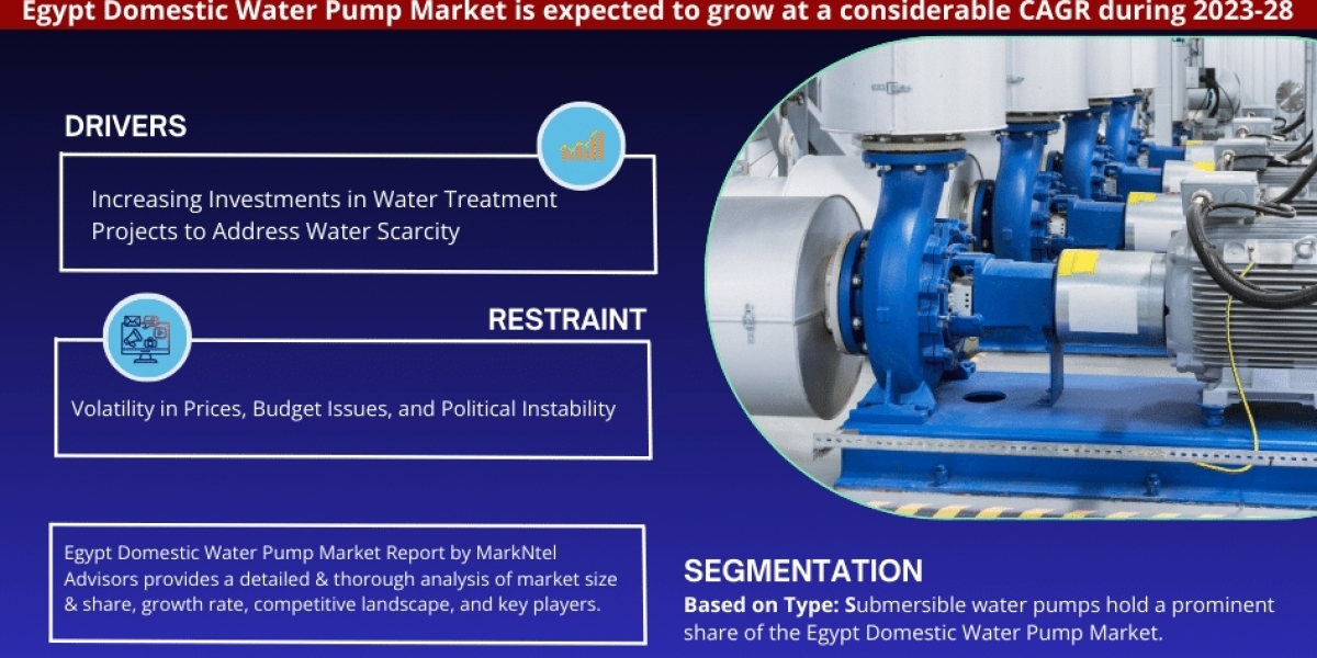 Egypt Domestic Water Pump Market Size, Business Opportunity and Future Demand by 2028 | MarkNtel