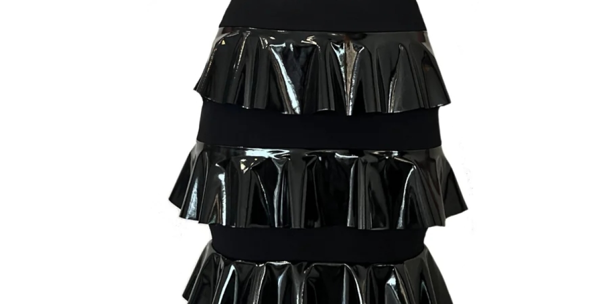 Embrace Elegance with the Timeless Appeal of Patent Leather Frill Dresses