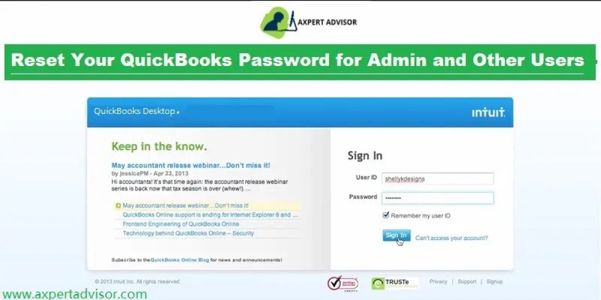 How to Reset Password for QuickBooks Admin and Other Users?