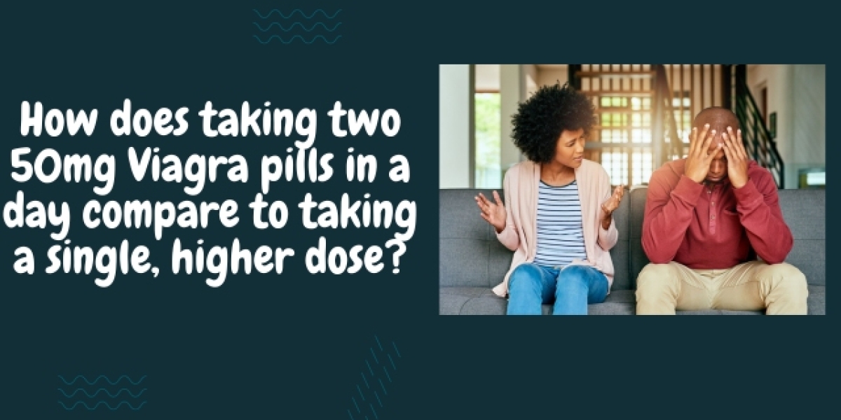 How does taking two 50mg Viagra pills in a day compare to taking a single, higher dose?