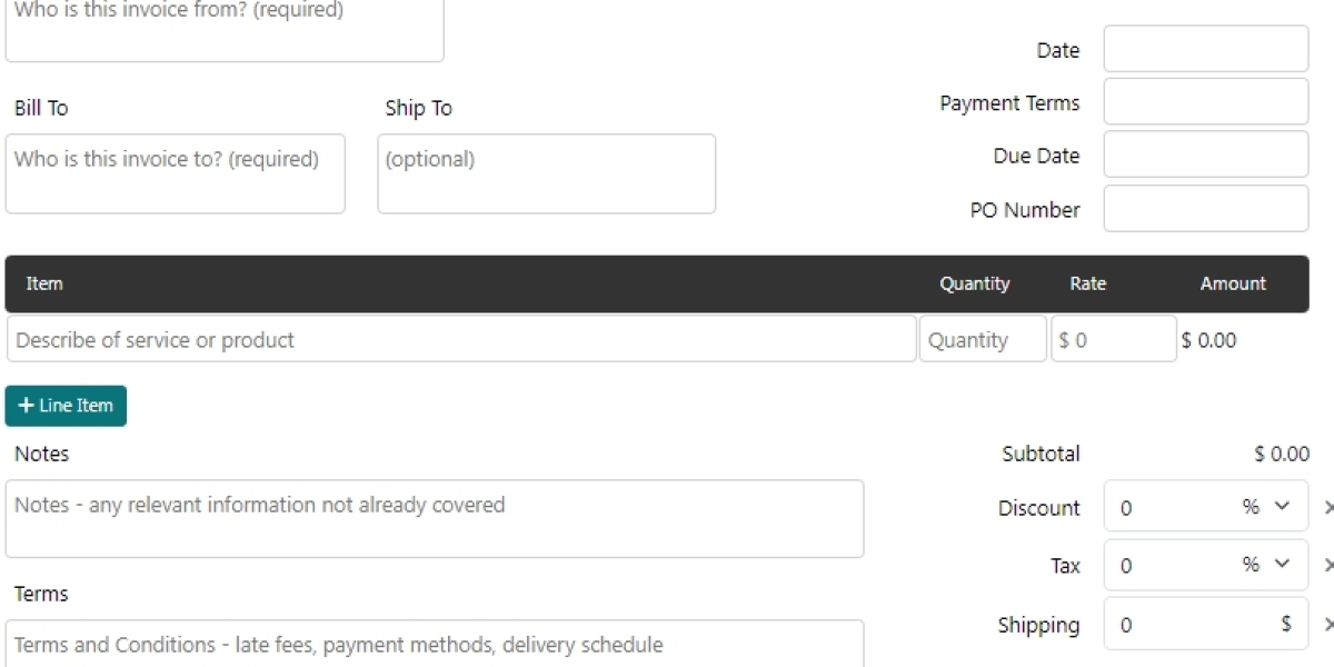 Key Features and Functionality Invoice