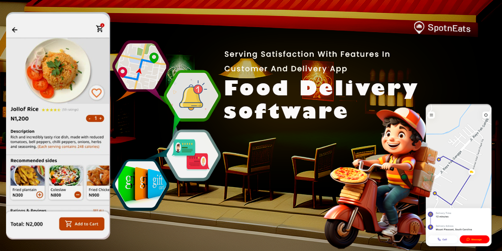 Serving Satisfaction With Features In Customer And Delivery App Of Food Delivery - SpotnEats