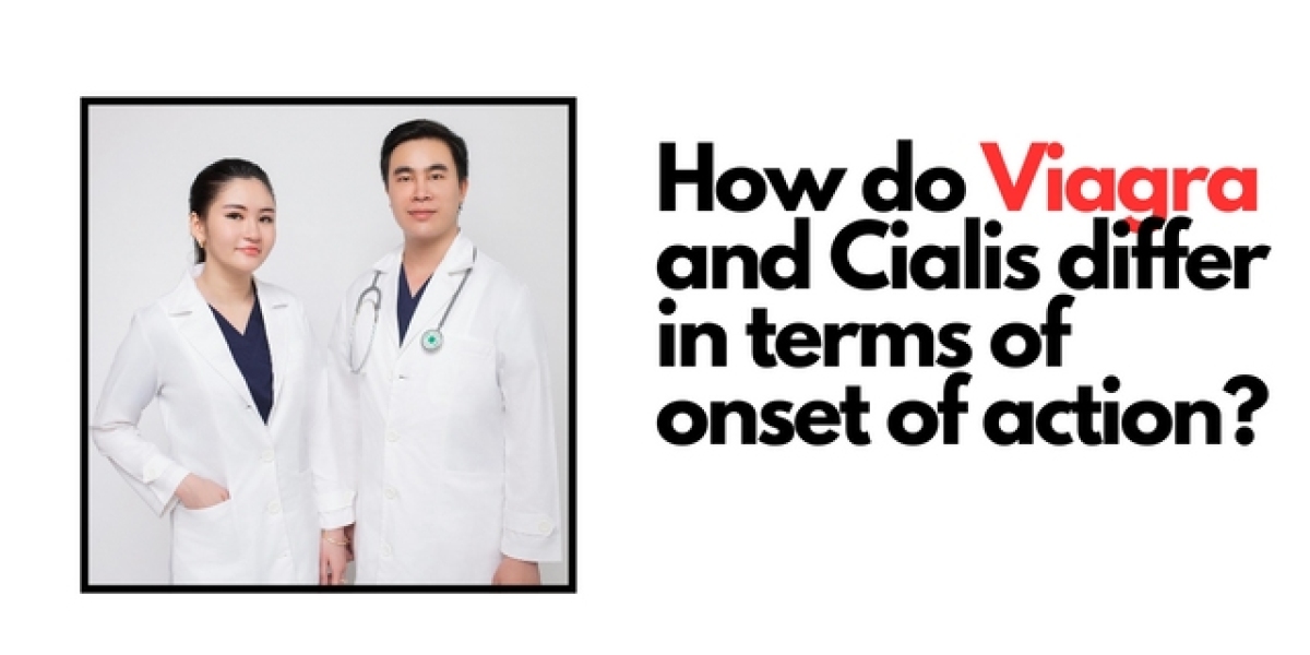 How do Viagra and Cialis differ in terms of onset of action?